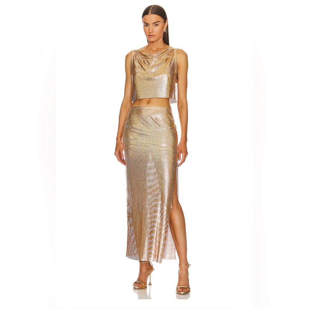 Lovers and friends Sascha Maxi Skirt in Gold